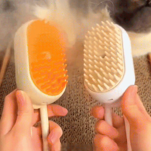 Cat Dog Pet Spray Massage Brush One Button Steam Spray Folding Rotatable Floating Hair Bath Hair Removal Brush Comb